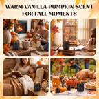 Auelife Fall Candle, Vanilla Pumpkin Scented for Home, Soy Wax