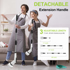Electric Spin Scrubber, 10-in-1 Shower Scrubber & Retractable Long Handle, 44 lbs High-Torque & Variable Speed Shower Cleaning Brush for Bathroom,Toilet, Bathtub, Kitchen, Tile Floors
