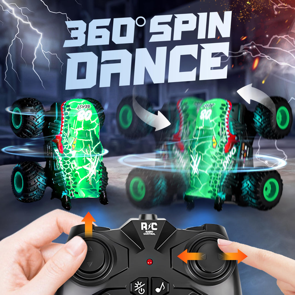 BEZGAR Monster Truck Toys, 1:20 Remote Control Car with Light & Music