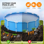 VINGLI 12 FT Pool Pad for Above Ground Pool, Upgraded Extra Thick Swimming Pool Liner Pad 12 FT Round, Prevent Punctures Weed Barrier, Under Pool Mat Pool Protection, Black