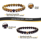 Anavego True Bond Matching Couples Bracelet Set with Storage Box. Wooden & Jasper 8 Millimeter Beaded. Unique 5 5th Year Marriage Wood Gifts for Him Her Boyfriend Girlfriend Husband Wife