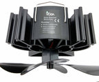 VODA 4-Blade Heat Powered Stove Fan for Wood/Log Burner/Fireplace increases 80% more warm air than 2 blade fan