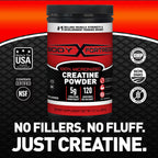Body Fortress 100% Creatine Monohydrate Powder - Unflavored Micronized Creatine Supplement for Muscle Growth, Strength & Recovery, Pre Workout & Post Workout for Women and Men - 5g Per Scoop