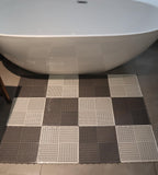 wiiiw 9 Pack Modular Interlocking Tiles Double Non-Slip 12"x12" Dark Gray
