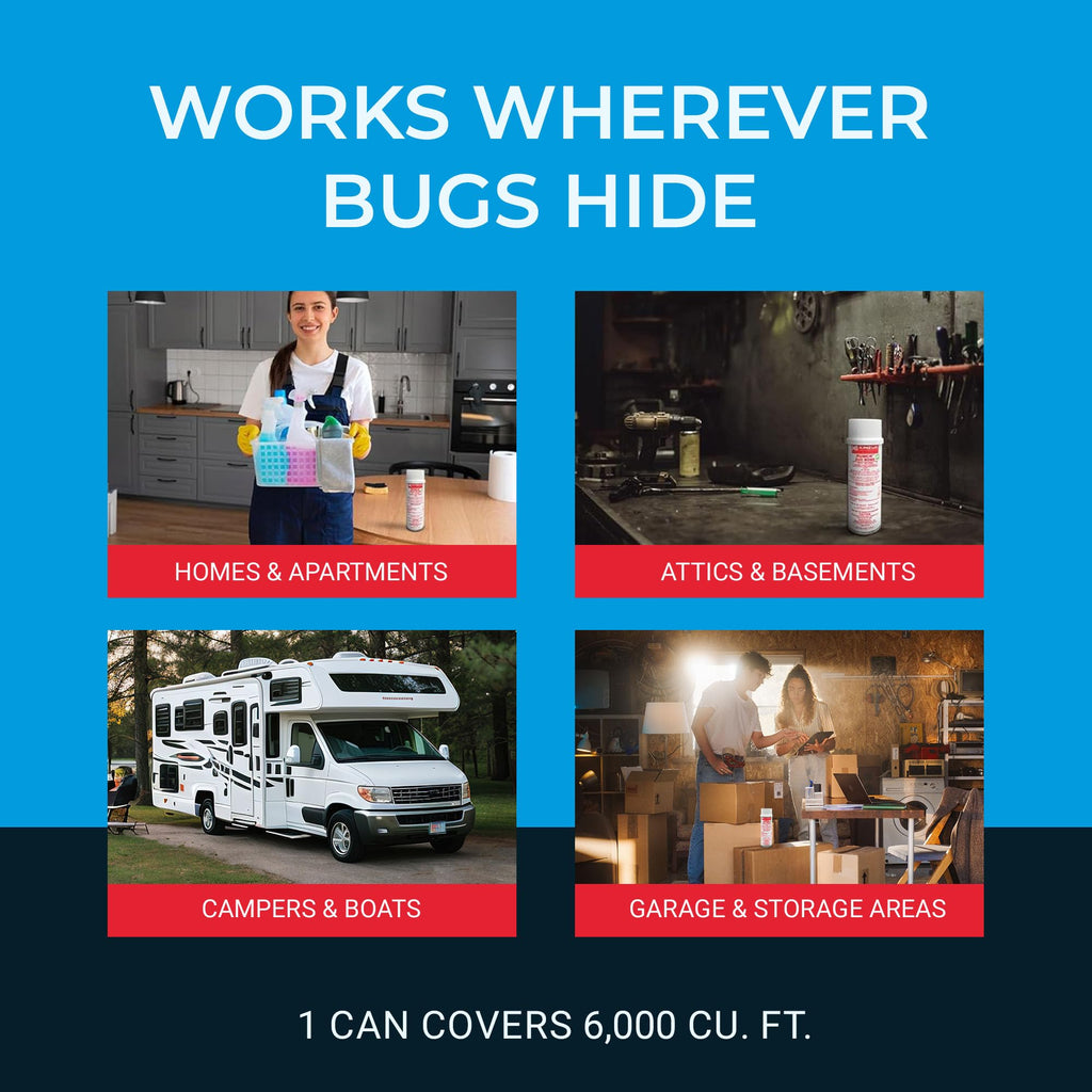 Kinzua Environmental Punch Bug Bomb, Insect Fogger Kills All Mosquito, Cockroach, Flea, Ant, Spider & More, Insect Foggers for Indoor & Outdoor Use, Non-Staining, Water-Base Formula, 6 oz, Pack of 3