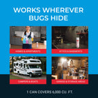 Kinzua Environmental Punch Bug Bomb, Insect Fogger Kills All Mosquito, Cockroach, Flea, Ant, Spider & More, Insect Foggers for Indoor & Outdoor Use, Non-Staining, Water-Base Formula, 6 oz, Pack of 3