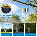 SOLPEX Hanging Solar Lights for Outside Garden Solar Hanging Lanterns 8 Pc