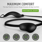 Premium Handmade Leather Eye Patch with Soft Foam Padding, Adult Eye Patch for Men and Women for Lazy Eye Therapy, Cosplay, and Pirate Costume (Black, Left)