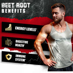 BMVINVOL Beet Root Capsules - Green Tea, Red Spinach, Ginseng, Black Pepper - 90 Count- 3 Month Supply