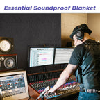Starfavor 2 Pcs Large Sound Dampening Blanket 96" x 80" Heavy Duty Soundproof Blanket Noise Reduction Studio Sound Absorption Curtian/Light Blocker/Moving Blanket