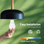 CFMASTER GU24 LED Llight Bulb, 3000K Warm White, 9W(100W Equivalent), 800 Lumens, A19 Shape GU24 LED Bulbs, Twist and Lock GU24 Pin Base with Two Prongs, Non-Dimmable(16-Pack)