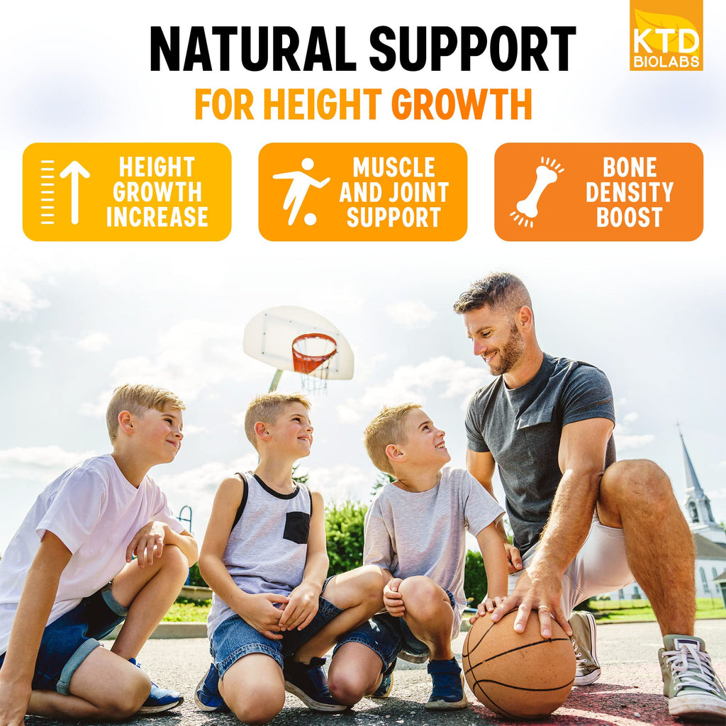KTD BIOLABS Pack of 2 Height Growth Maximizer - Made in USA - Natural Height Increase Booster & Teen Vitamins - Pills to Grow Taller at Any Age - Bone Growth Supplement for Adults & Kids
