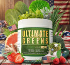 Ultimate Greens with MSM Powder, Vegan Friendly Natural Ingredients Gluten Soy Free NO GMO Superfood Vegetable Nutritional Drink Alkalizing Energy 8oz 6 Pack (6 Month Supply)