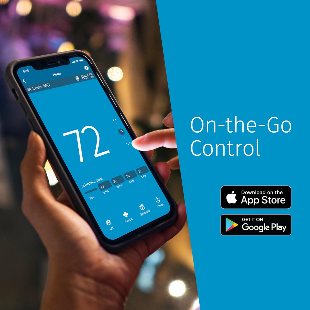 Emerson Sensi Wi-Fi Smart Thermostat for Smart Home, DIY, Works With Alexa, Energy Star Certified, ST55