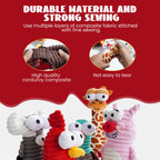 Nocciola 5-Pack Squeaky Dog Toys, Durable Stuffed Critter Zoo Dog Toys with Unique Squeak Sounds to Keep Dogs Busy, Puppy Toys for Small, Medium, and Large Dogs