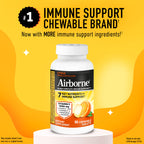 Airborne Vitamin C 1000mg (per Serving) - Citrus Chewable Tablets (96 Count in a Box) - Packaging May Vary