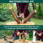 BeaverCraft Bushcraft Hatchet Wood Carving Axe AX6 - Forged Camping Axes & Hatchets - Wood Chopping Axe, Hand Gardening Axes for Splitting - Backpacking Hatchet
