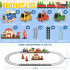 MORECOLL Train Set for Toddlers w/Steam, Music & Lights - First Choo Choo Train for Toddlers, Electric Train Set for Kids, Magnetic Train Toys, Christmas Birthday Gifts for Boys Girls