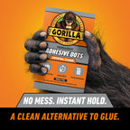 Gorilla Adhesive Dots, Double-Sided, Clear, 0.5" Diameter, 150 Pieces