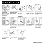 HILLMASTER Heavy Duty Self-Locking Gate Latch for Wooden Fence, Post Mount Automatic Gate Lock Gravity Door Latch Hardware for Secure Pool, Outdoor Garden, Metal Gates Vinyl Fence, Black Finish