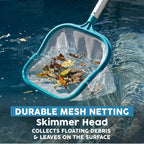 Bestway: AquaClean Deluxe Pool Maintenance Kit - Lightweight Pole, Vacuum & Skimmer Heads, Remove Leaves & Debris, Cleaning Accessory Pools Up to 20'