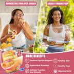 Safgumjel Vitamin B2 Gummies | Riboflavin 400mg with Magnesium & CoQ10 for Migraine Relief & Headache Relief | Sugar Free, Vegan, Strawberry Flavor, 60 Count