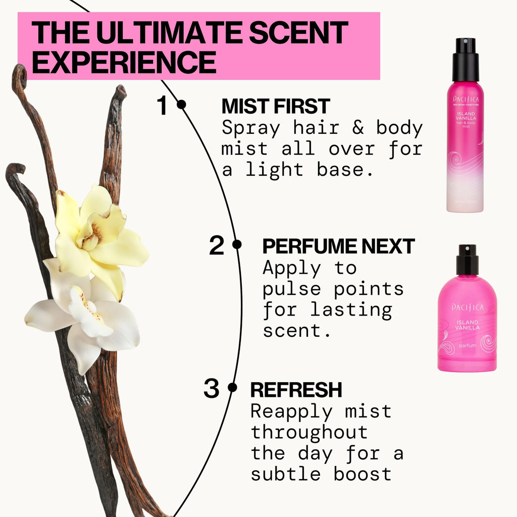 Pacifica Beauty Island Vanilla Spray Perfume ��� Sweet Tropical Vanilla Gourmand Scent, Long Lasting Everyday Signature Fragrance for Women, Non-Toxic, Vegan, Cruelty-Free Clean Perfume 2oz