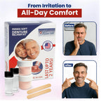 Perma Soft Denture Reliner Kit - Relines 2 Denture Plates - Semi Soft DIY Denture Liner for Upper and Lower