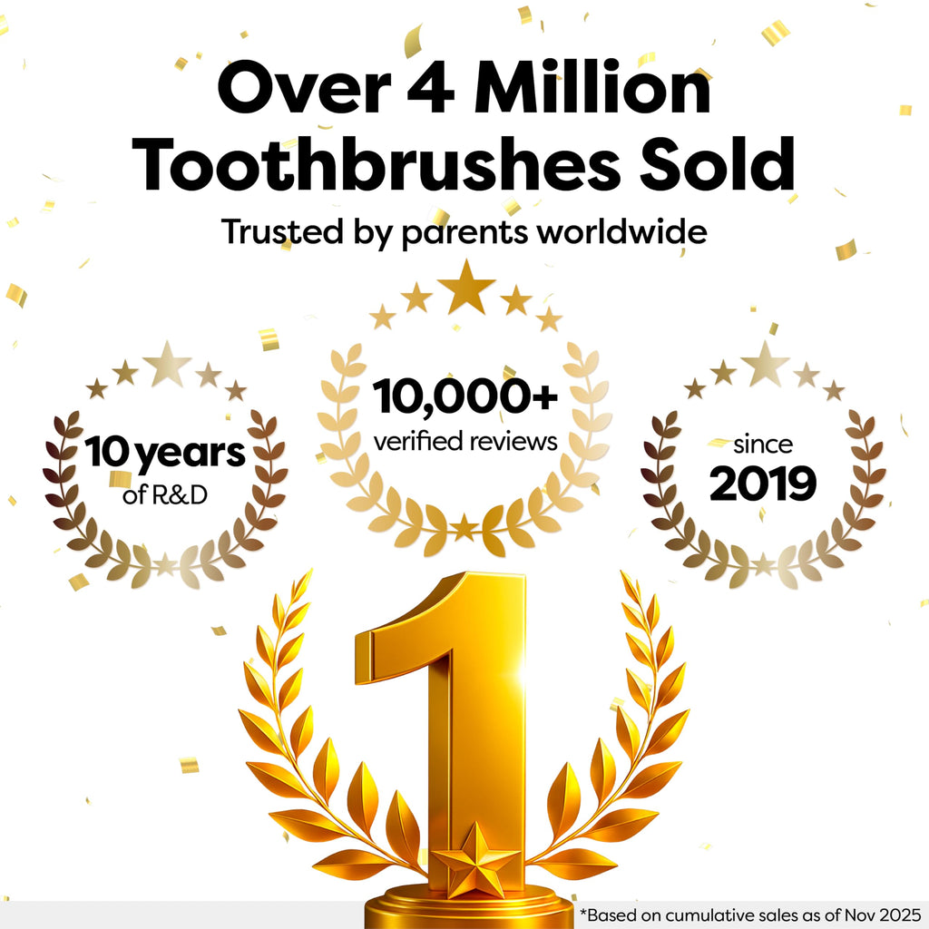 Dr. Noah Microplastic-Free Bamboo Baby Toothbrush | Dentist Designed | 656 Substances Safety Tested | BPA, PFAS & Phthalate Free | 4 Pack |Soft Bristles | Infant to Toddler, 6-12 Months, Age 2-4 Kids