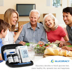 Glucoracy Blood Glucose Monitor Kit with 100 Blood Sugar Test Strips & Lancets, Glucometer, Lancing Device, Travel Case, Diabetic Home Testing Kit