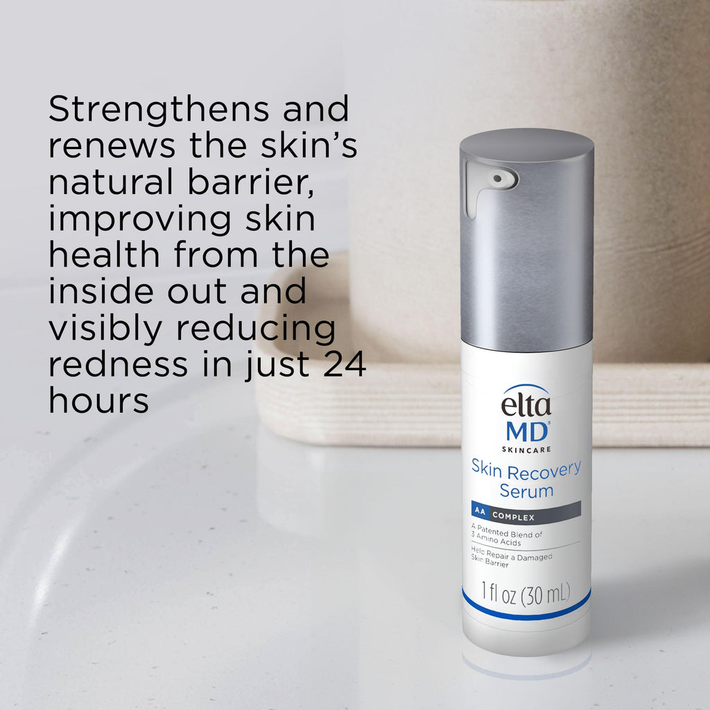 EltaMD Skin Recovery Face Serum Repairs Damaged Skin, Amino Acid and Antioxidative Formula, Hyaluronic Acid Face Serum with Vitamin B5, 1 Fl Oz, Untinted
