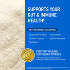 Physician's CHOICE Colostrum Gold Powder - First-Day Milking for Gut & Immune Support - Potent IgG Antibodies & Bioactive Nutrients - Whole & Unstripped - Easy to Mix - Made in the USA - 60 Servings
