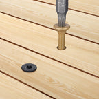 VGBUY Deck Screws #8 x 2 Inch Heavy Duty Exterior Wood Screws,Torx Drive Head Deck Screw Bronze Rust Resistant Epoxy Coated,Long Outdoor Screws with Star Bit(1Ibs,106Pcs)