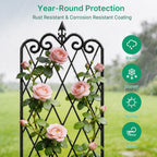 Amagabeli 2 Pack Garden Trellis for Climbing Plants 60" x 18" Rustproof Black Iron Potted Vines Vegetables Vining Flowers Patio Metal Wire
