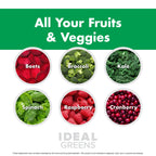 NutraOne Ideal Greens Antioxidant and Nutrient-Rich Superfood Greens Powder Supplement Berry- 30 Servings