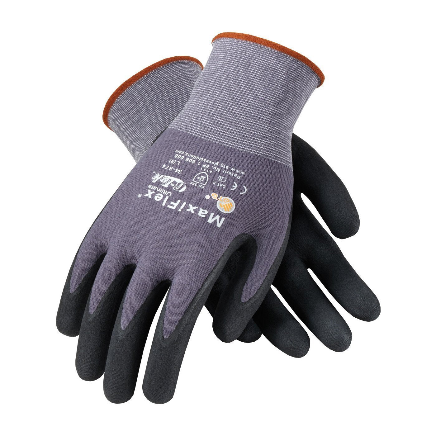 MaxiFlex 34-874 Ultimate Foam Nitrile Palm Coated Gloves Gray - Small (Pack of 24 - Pack)