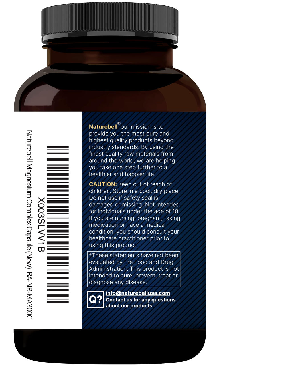 Magnesium Complex 500mg, 300 Capsules | 10-in-1 Magnesium Glycinate, Citrate, Malate & More | Chelated Form for Easy Absorption | Non-GMO