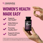 Saw Palmetto for Women with Biotin 5000mcg - Powerful DHT Blocker to Support Hair, Skin, and Nail Health - 60 Count - Vegan, Non-GMO Vitamin for Stronger, Fuller Looking Locks - 1 Month Supply