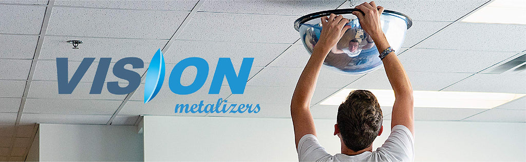 Vision Metalizers 18" Outdoor Acrylic Round Convex Mirror, Security Mirror for Retail Stores, Warehouses, Driveways, and Parking Lots, Acrylic Mirror for Blind Spots and High-Traffic Areas