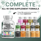 Clean Nutra Selenium 300mcg Iodine 500mcg Thyroid Support for Women & Men | L Tyrosine 500mg Ashwagandha Supplement Bladderwrack, Turmeric, Kelp, Schisandra Zinc Pills Capsule Supplements