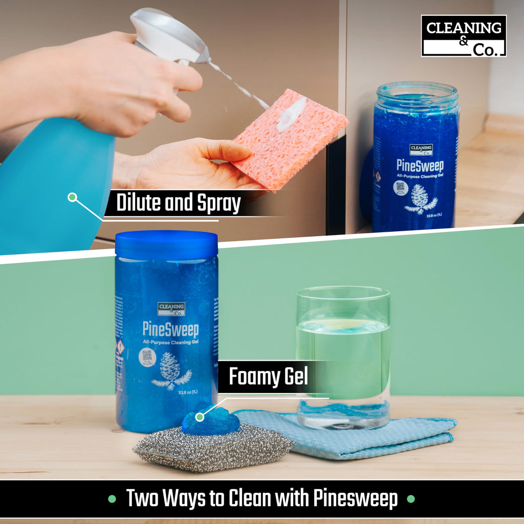 PineSweep All-Purpose Cleaning Gel with Pine Oil – Multipurpose Household Cleaner for Bathroom, Kitchen, Floors, Laundry & More, 33.8 Fl Oz