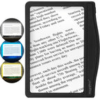 MAGNIPROS 5X Large LED Page Magnifier for Reading Magnifying Glass Reader with 3 Color Lighting Modes & Anti-Glare Lens to Reduce Eye Strain-Perfect for Fine Print, Aging Eyes, Low Vision and Seniors
