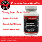 TOUGH-N-TONE Advanced Beauty Care – Vegan Biotin with SesZen-Bio®, KeraGLO® Keratin, Fo-Ti & Hyaluronic Acid – Hair, Skin & Nail Support Supplement – Non-GMO & Gluten-Free