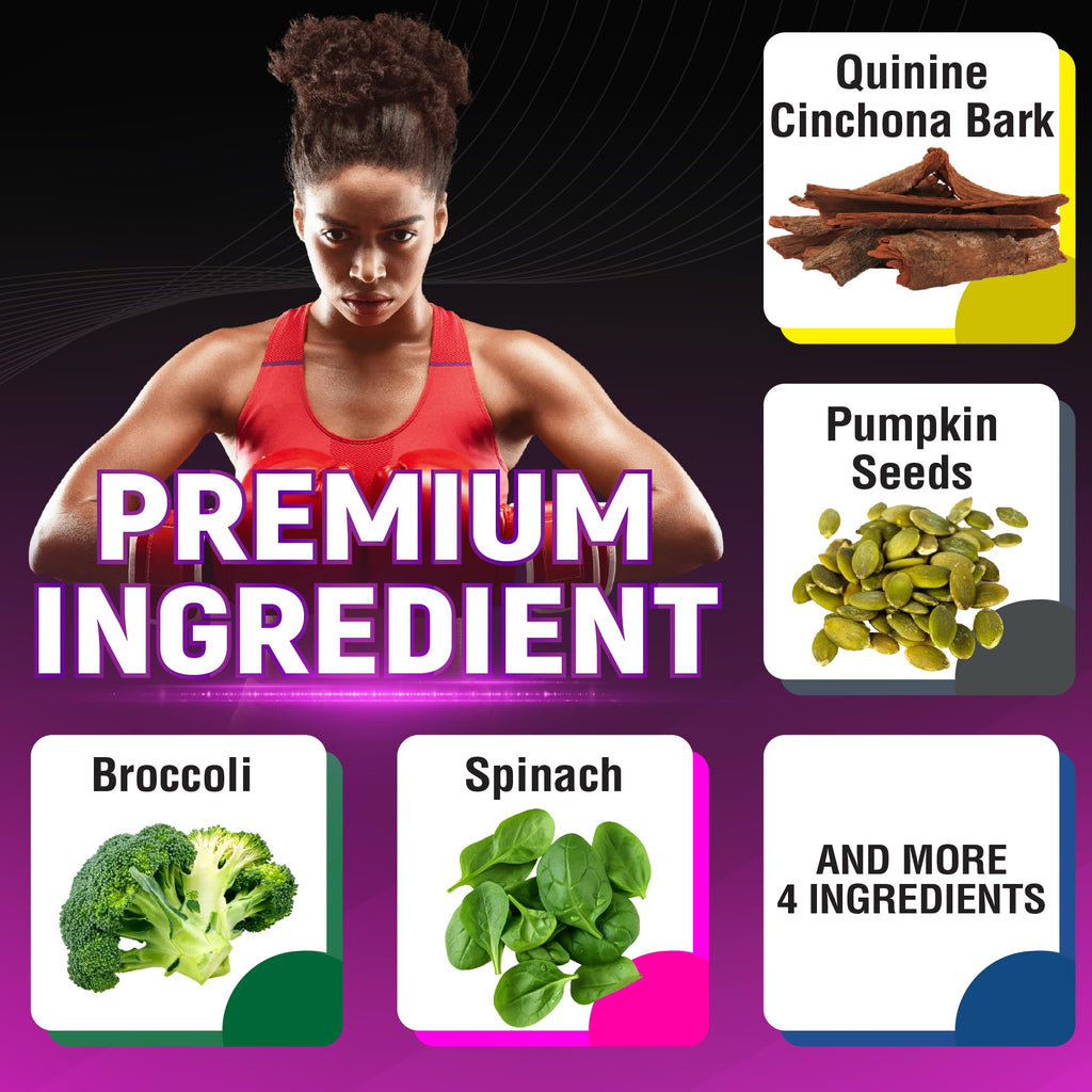 CIVIMUNA Quinine Cinchona Bark Capsules with Quinine Cinchona Bark, Pumpkin Seeds, Spinach and More - 90 Capsules for 3 Months Supply