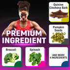 CIVIMUNA Quinine Cinchona Bark Capsules with Quinine Cinchona Bark, Pumpkin Seeds, Spinach and More - 90 Capsules for 3 Months Supply