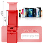 Perilogics Airplane Phone Holder Mount Universal in Flight Hands Free Viewing with Multi-Directional Dual 360 Degree Rotation (Coral)