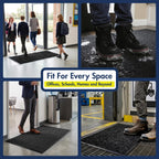 Notrax 109 Industrial Door Mat, 3' x 4' Charcoal, Made in the USA