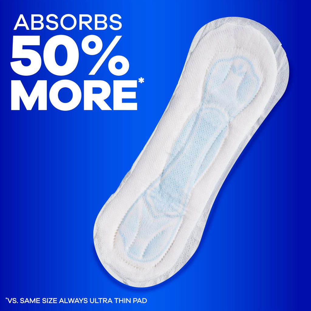 Always Maxi Unscented Pads without Wings, Regular, 48 Count