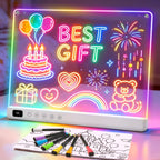 Cosmody Rechargeable LED Drawing Board,Gift for Boys Girls Ages 3+ (White)