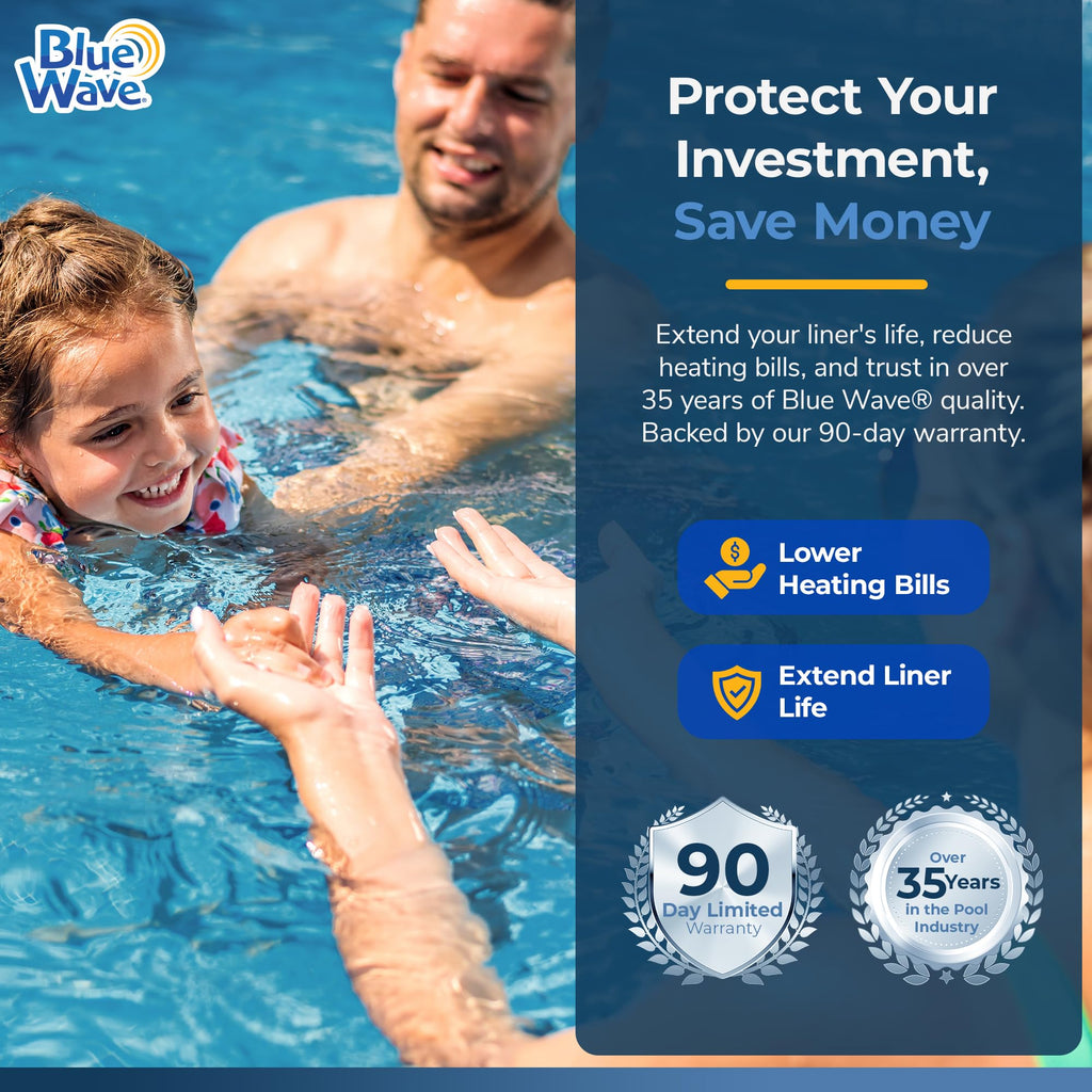 Blue Wave Closed Cell Pool Wall Foam for Above Ground Pools – 48-in x 75-ft x 1/8-in High-Density Padding, Insulating Liner Barrier – Reduces Heat Loss and Prevents Wear and Tear – White